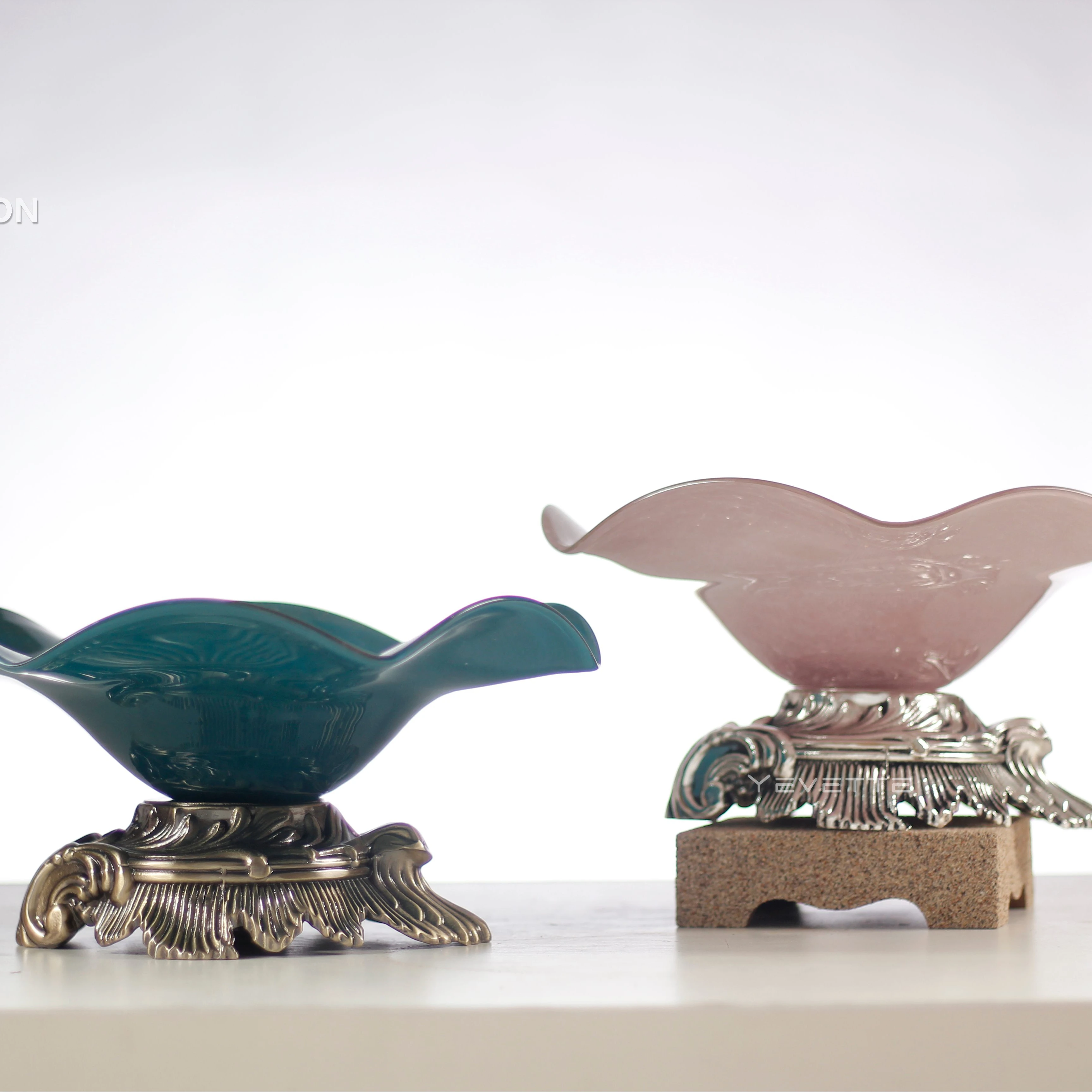 Бессвинцовый прозрачный стеклянный поднос для десертов, круглая стеклянная тарелка для фруктов