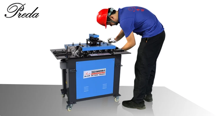 Multi-function Pittsburgh lockformer machine in 7 lock shapes for HVAC duct lock forming in 380V/420V/220V SA-12HB