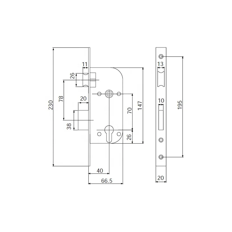 Hot sale door lock with iron front plate for Morocco market