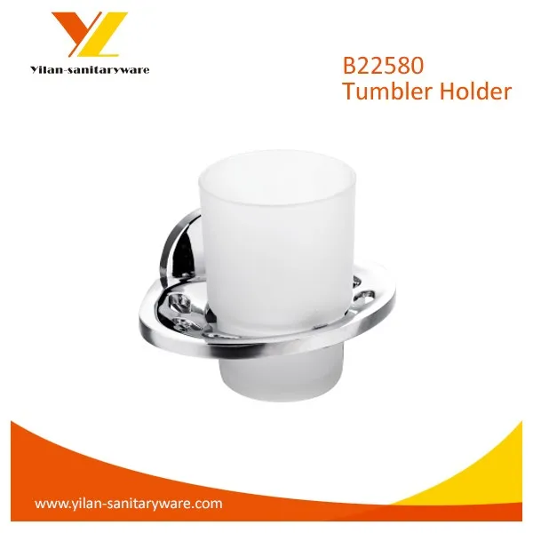 Настенный Сплава Цинка Хромированные Ванная Комната Кубок и Стакан Держатель