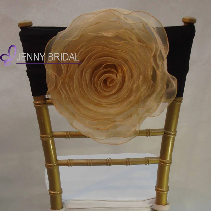 C116-2 cheap spandex cover chair wedding flower chair sashes for chair cover
