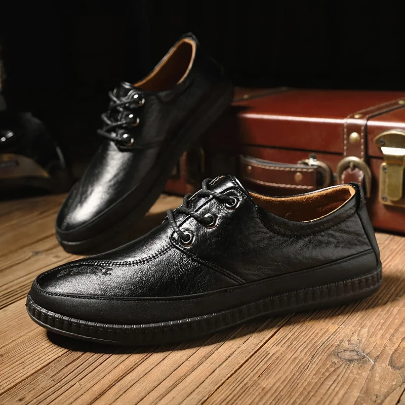 
2019 spring new soft outsole casual leather shoes male leather insock moroccan leather shoes casual shoe 