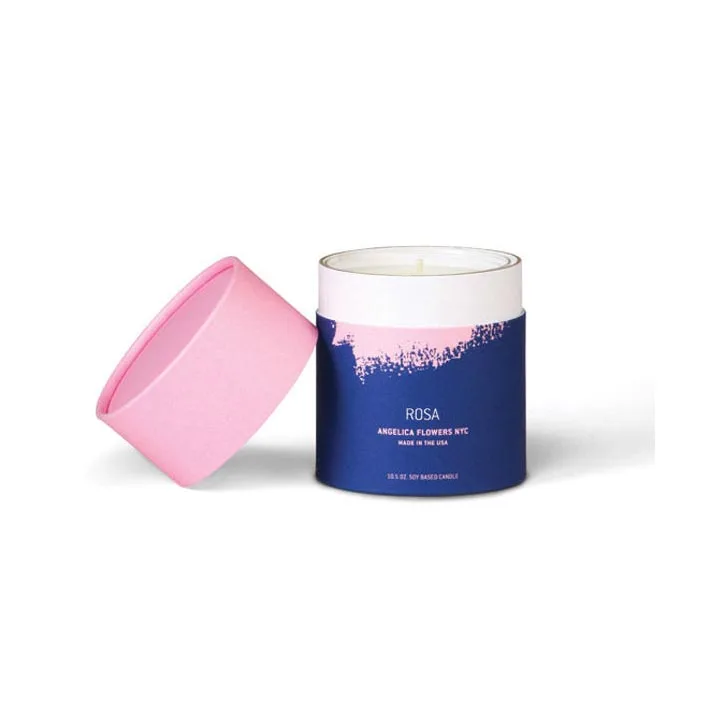 
Biodegradable recycled kraft paper cylinder candle packaging boxes 