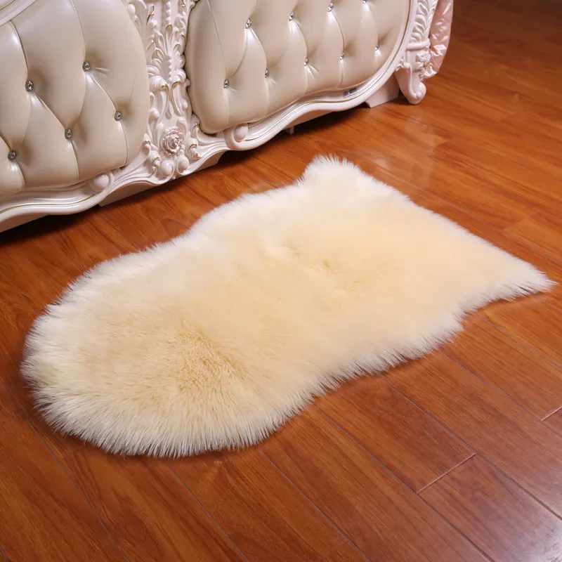 new design home carpet microfiber synthetic fake sheepskin rug faux fur carpet rug