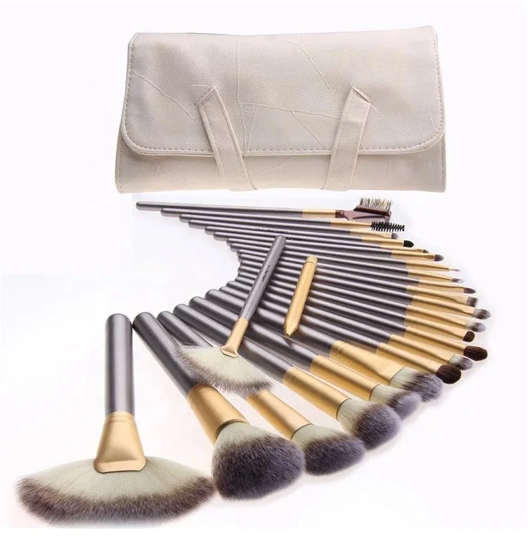 7/12 шт./15 шт./18 шт./24 шт. высококачественные инструменты для макияжа с логотипом на заказ цвета шампанского экологически чистый нейлоновый набор кистей для макияжа на заказ