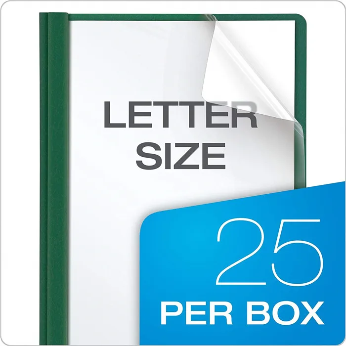 
Wholesale High Quality Clear Front Report Book Covers File Folder Letter Size For Office Meeting Green 