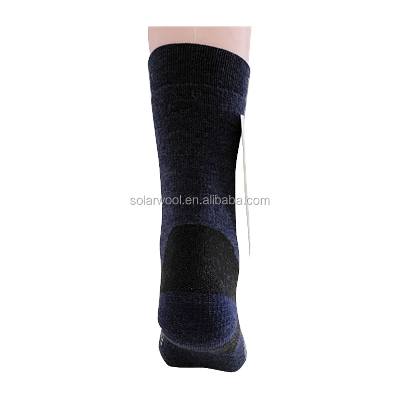 Solarwool Custom Winter Warm Wholesales Circular Knitting Machine 144N Long Hign Chunky Hiker Merino Wool Socks Casual Adults