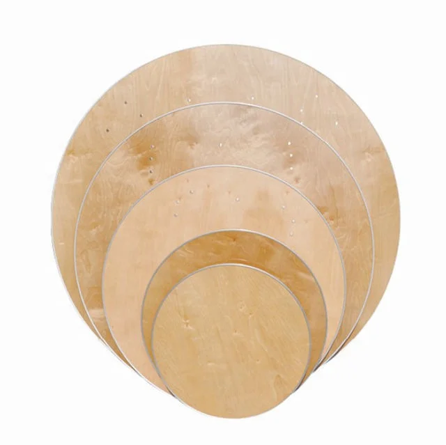 Strong quality pvc edge round plywood folding table