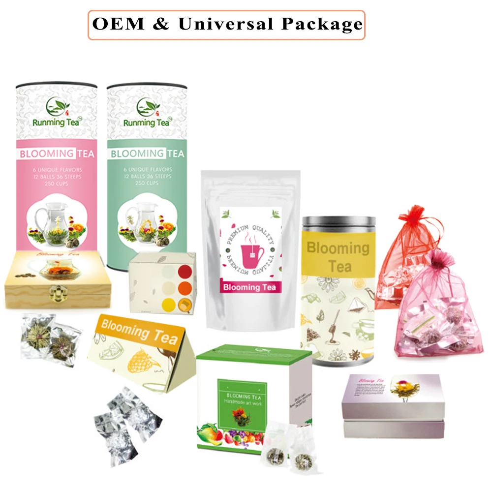Guangdong Guangzhou Runming Tea Co.,ltd Packaging Organic Artistic Flavored Blooming Flower Tea Balls Accessories Chrysanthemum