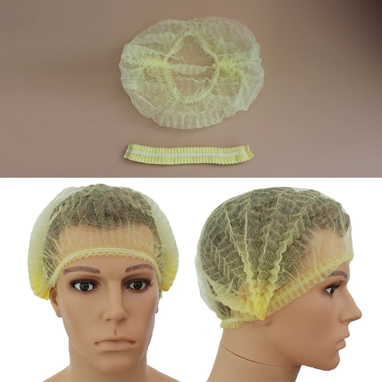 
Medical nonwoven disposable surgical bouffant mob clip cap 