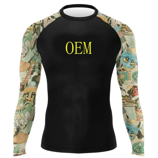 Wholesale Custom Full Sublimation Long Sleeve Anti-uv Surfing Rash Guards