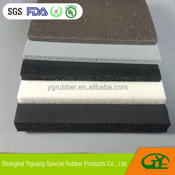 Factory sale custom made Black heat resistance silicone Foam Rubber Sheet