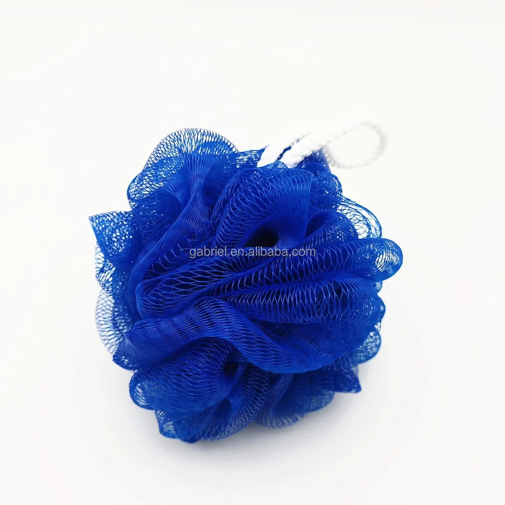 PE Mesh shower puff exfoliating body bath sponge