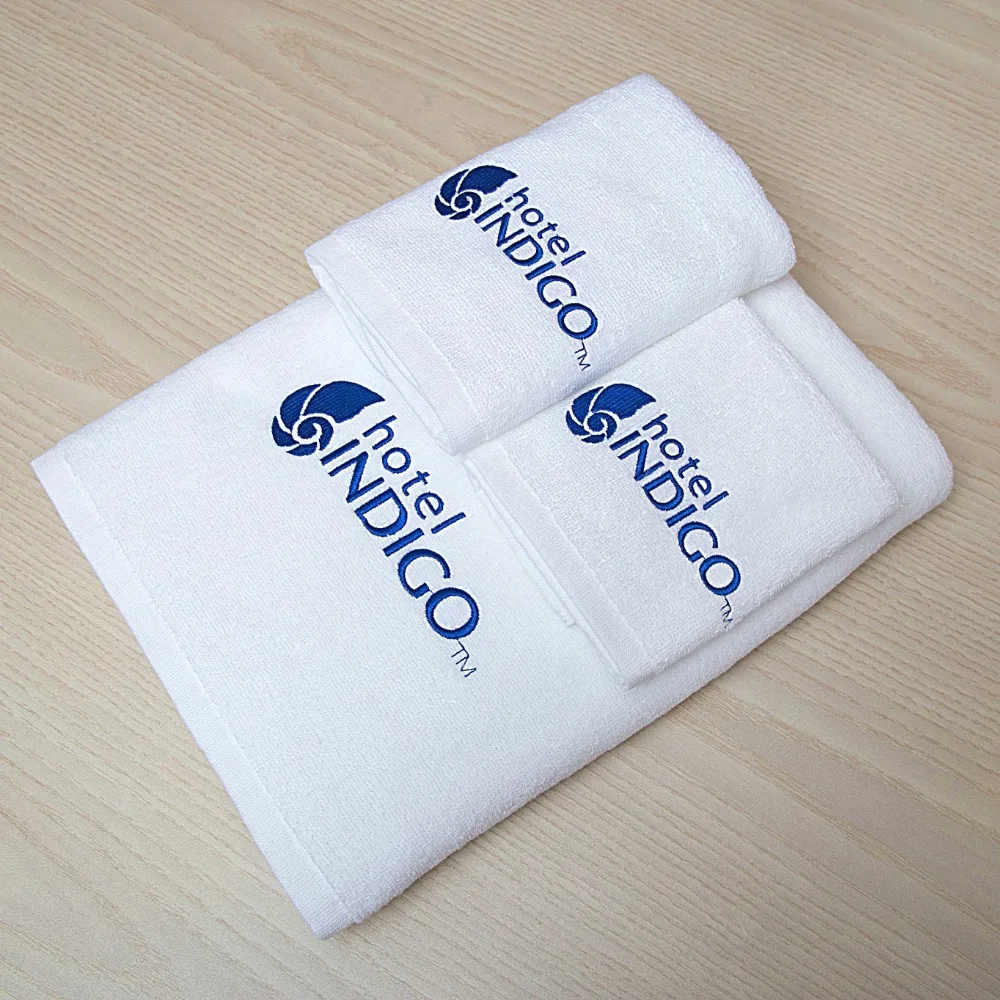 First Class Delicate Design 100% Cotton White towel Embroidery for Hotel