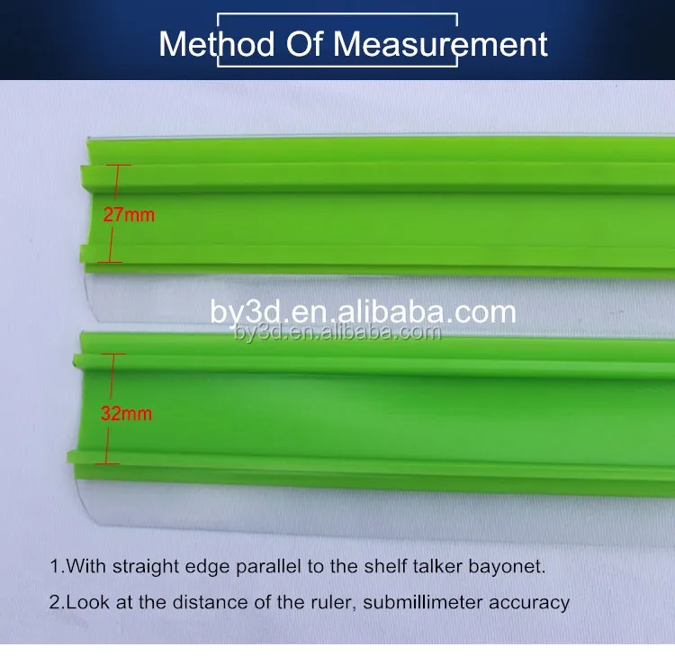 Good quality plastic display pvc price tag/ label sign holder shelf talker for Supermarket Data Strip