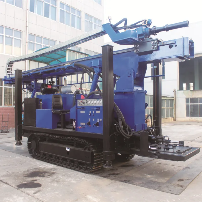 600m deep Diesel water borehole drilling rig machine with Rotary head for water drilling