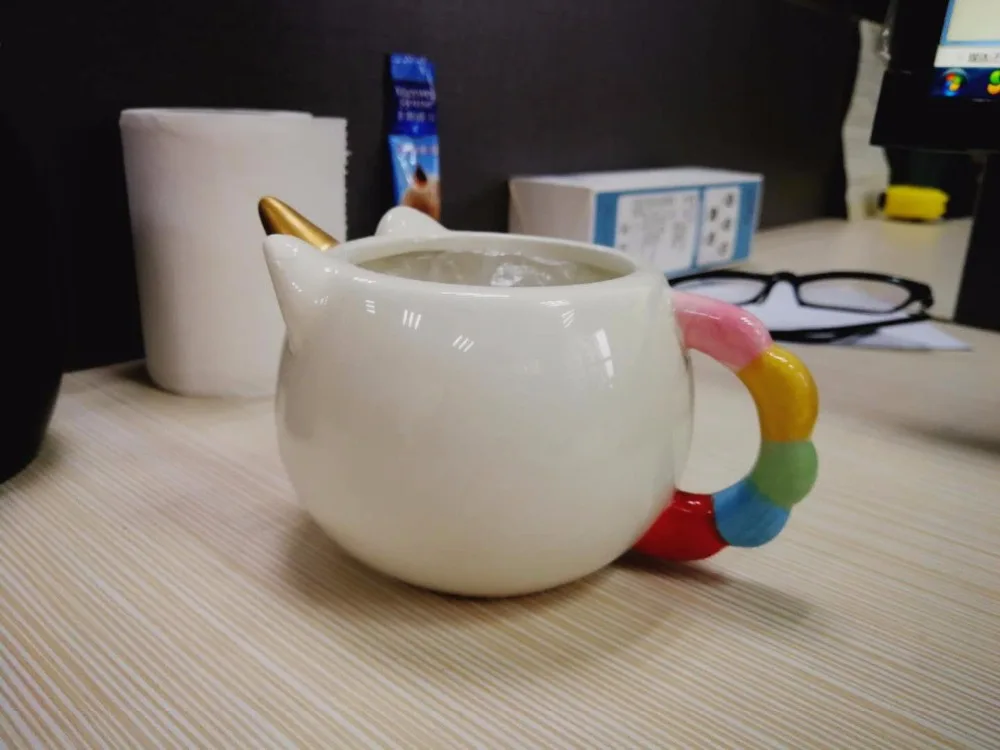 Cartoon Unicorn Mug 3D Ceramic Coffee Cup Drinkware Mug Cup