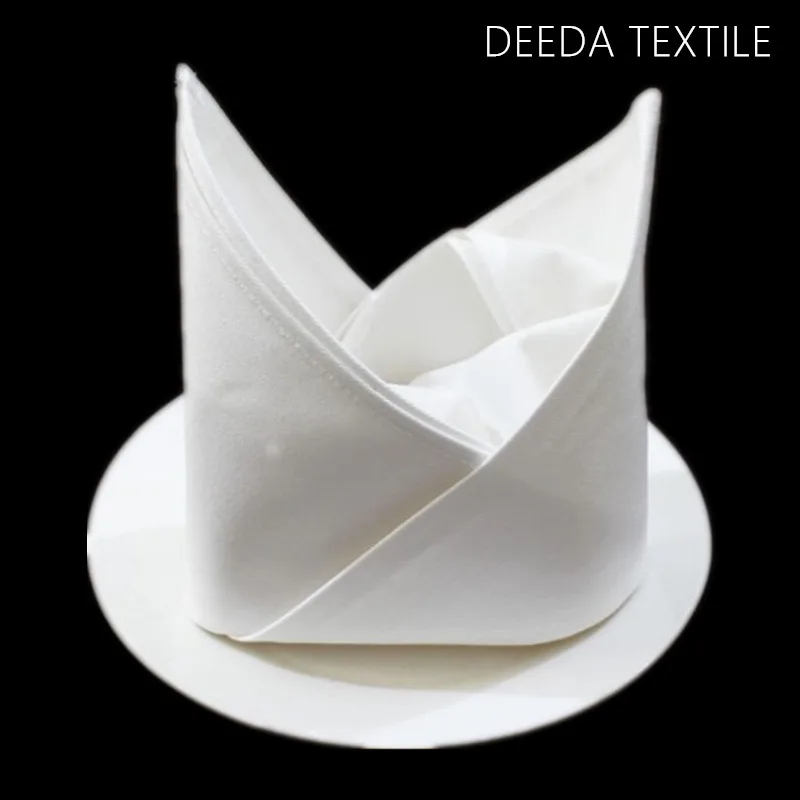Deeda factory 100% cotton white 5 star hotel table napkin