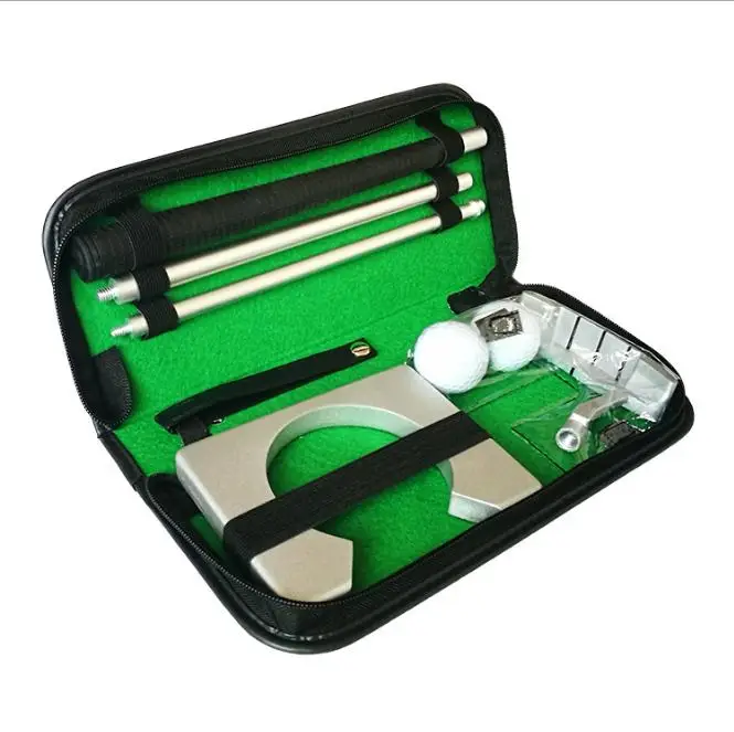 Wholesale Portable Golf putter Gift Set Golf Putter Set Kit with Ball Hole Cup Indoor Golfing Putting Practice