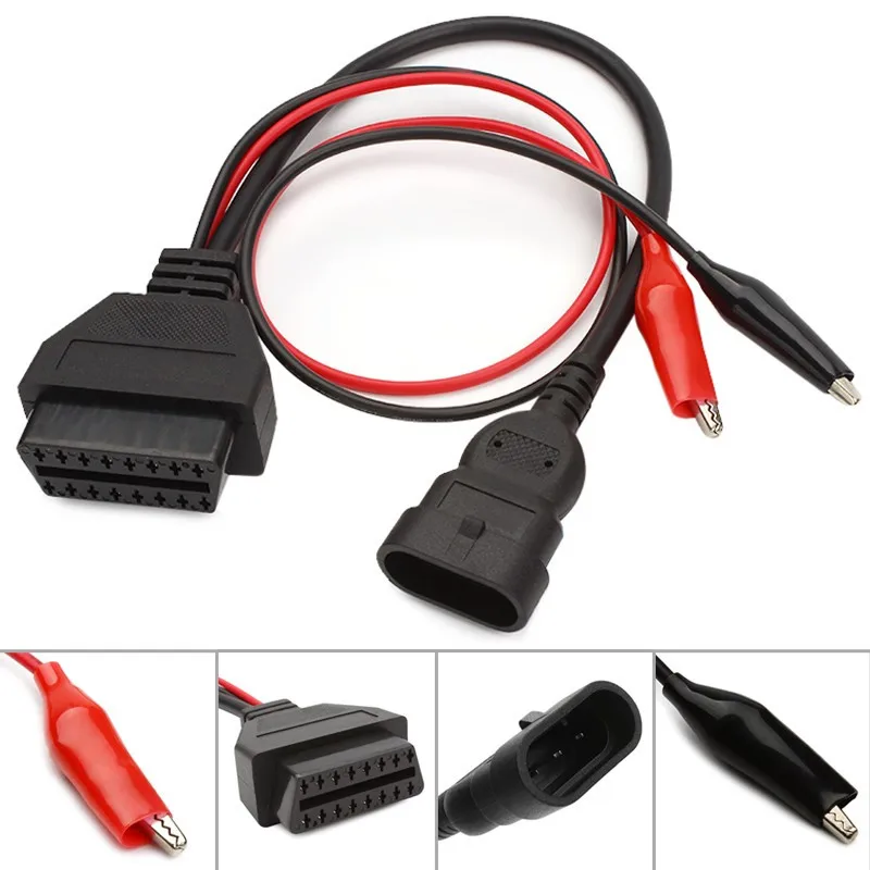 OBD OBD2 3 pin to 16 pin diagnostic adapter cable wire harness for Fiat Lancia Alfa C/A5