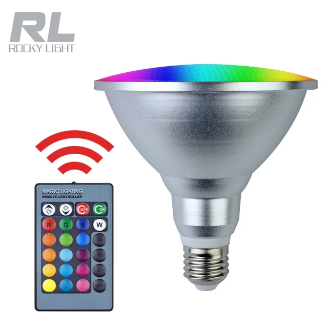 3W 5W 9W E27 base IR Remote Controller rgbw color changing light lamp led rgb bulb