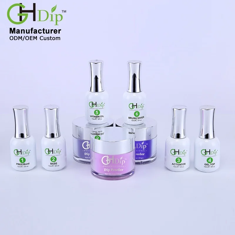 Factory Wholesale More than 2000 Colors 3 in 1 Acrylic Dipping Powder  Pigment for Quick Dip Nail System