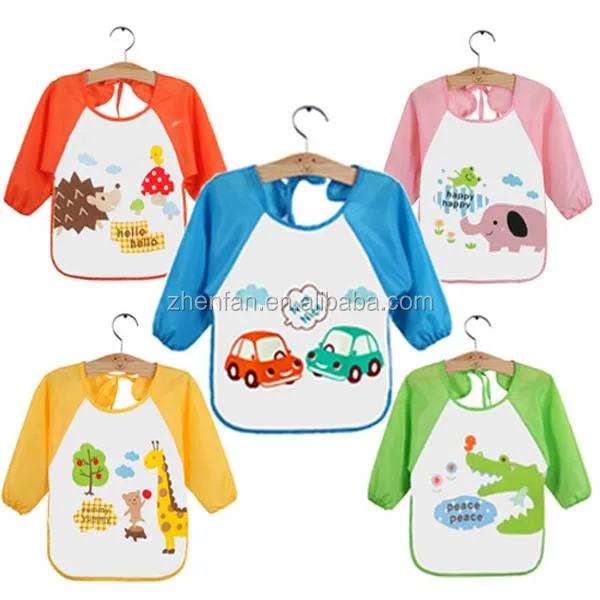 wholesale high quality painting waterproof cartoon baby bib apron