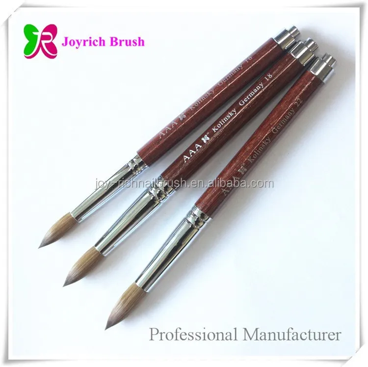 manufacturer of kolinsy nail brush pearl wood handle for acrylic nail brush tool