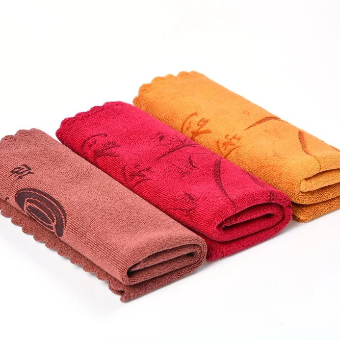 China Factory Microfiber square custom standard size tea towel