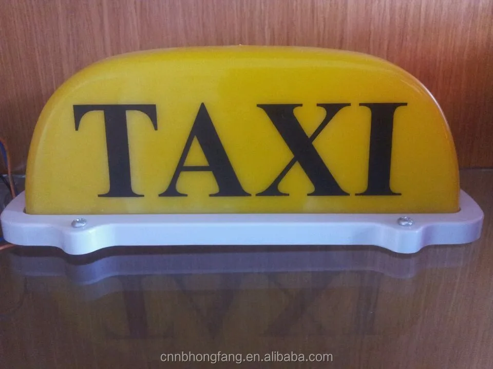 
White/Yellow/Orange Plastic Taxi Roof Light Sign Magnetic Taxi Light Taxi Light Box with Magnet 