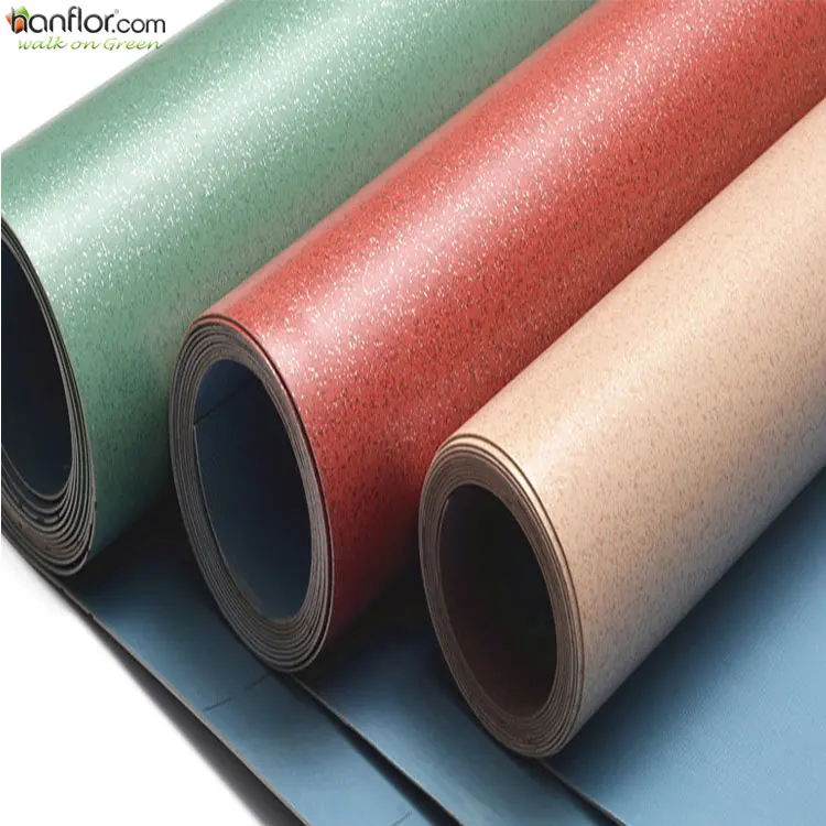 Non slip fire resistant commercial pvc roll flooring