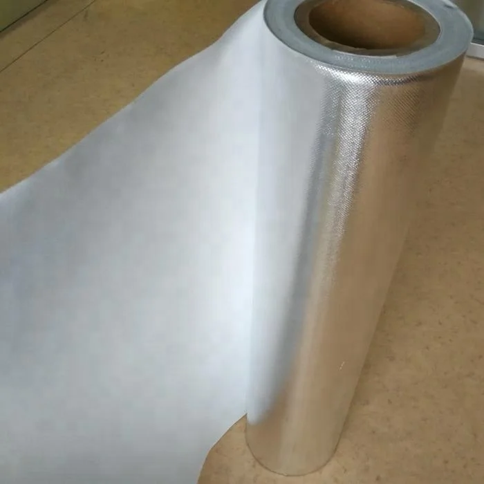 Aluminum foil non woven single side alu foil fiberglass thermal insulation rolls for roof