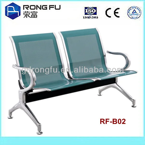 hospital airport public powder coated steel waiting chair