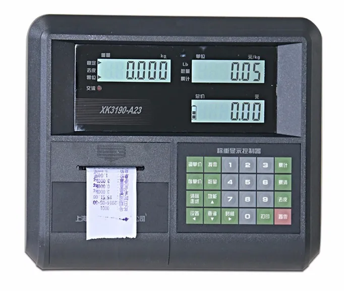 XK3190-A23p platform scale weighing indicator with printer