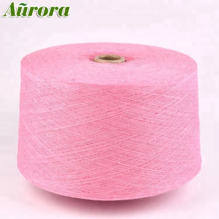 Hot sale bleached high tensile strength polyester weaving yarn NE18/2 recycled cotton blended yarn