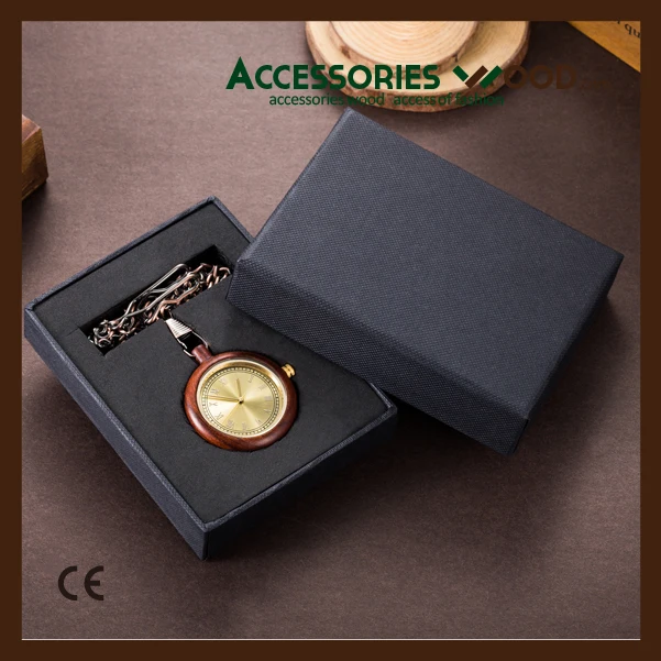 New develop Japan movement wooden quartz pocket watch for women