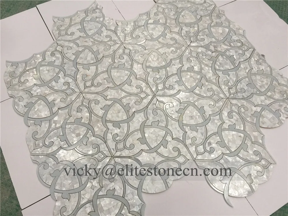 Rhombus marble mosaic, blue marble mosaic tile,marble mosaic