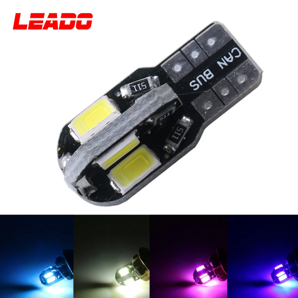 Автомобильная светодиодная лампа Canbus 8 Smd T10