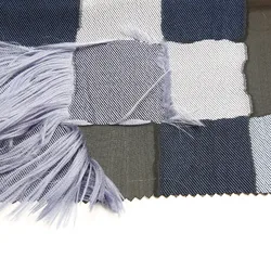 Фабричная цена, оптовая продажа, ткань с кисточками, 100% полиэфирная ткань, цветной клетчатый узор