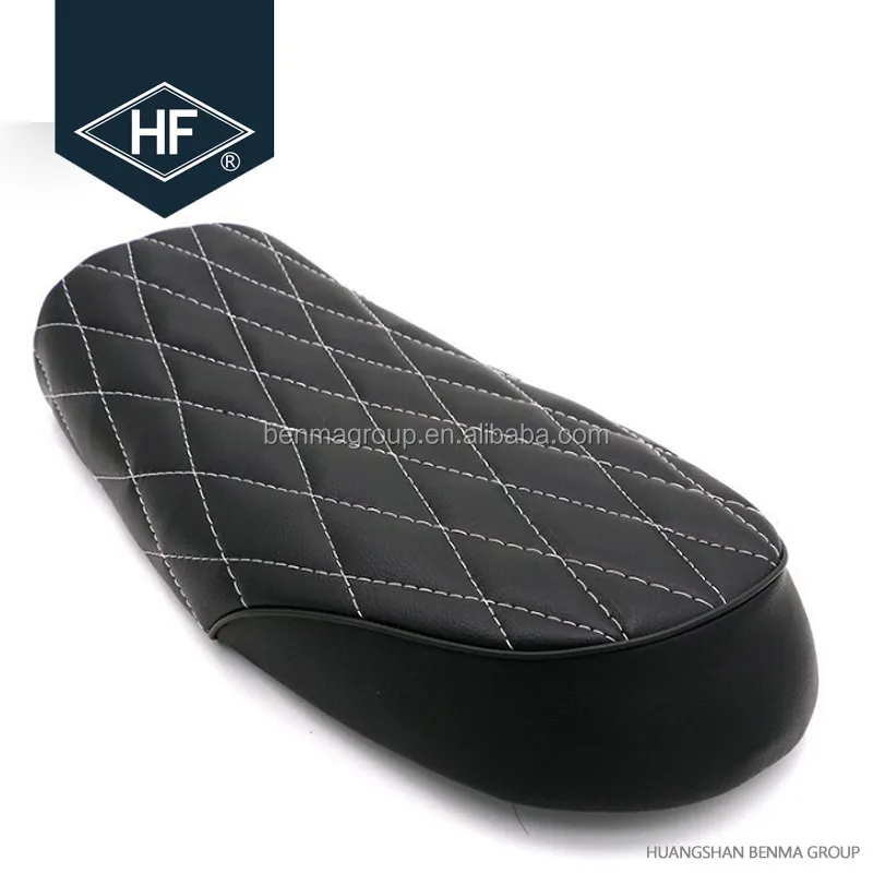 GN250 GN400 CB400 Leather Diamond Cushion Retro Motorcycle/Motorbike Seat