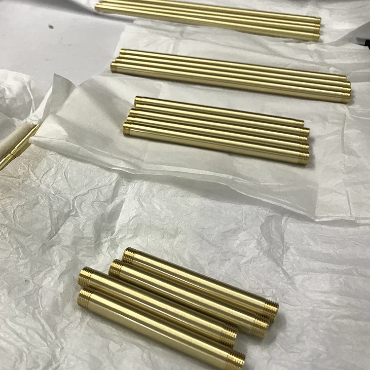 China manufacturers custom OEM CNC turning parts lathe machined fabrication metal screw tube and thread pipe brass tube