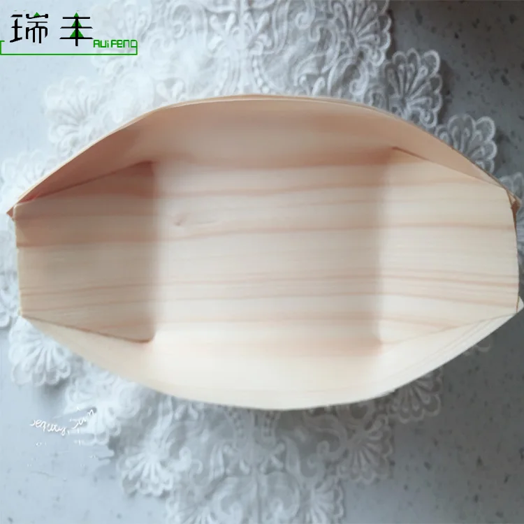
China wholesale disposable party wood japanese pine wood sushi boat 