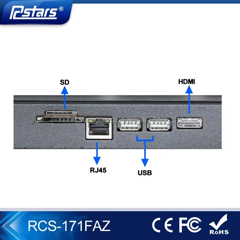17 Inch Bus Advertising display with WIFI 3G Network Function Optional