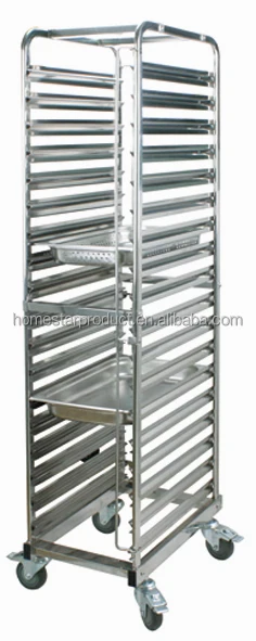 Bakery Equipment Buffet Service Tray Rack Stainless Steel Tray Trolley Cake Trolley Food Trolley With Pan