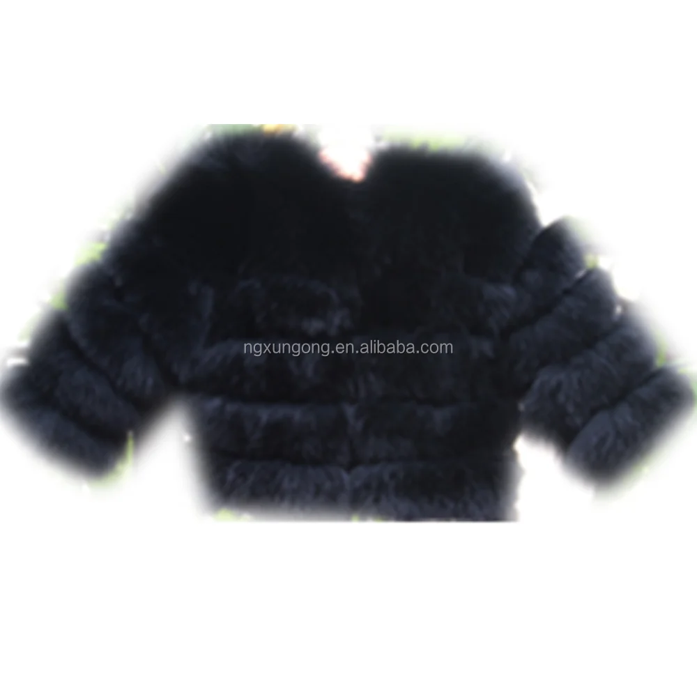 
Wholesale fox fur kid girl coat, winter fashion warm fur plush short coat 