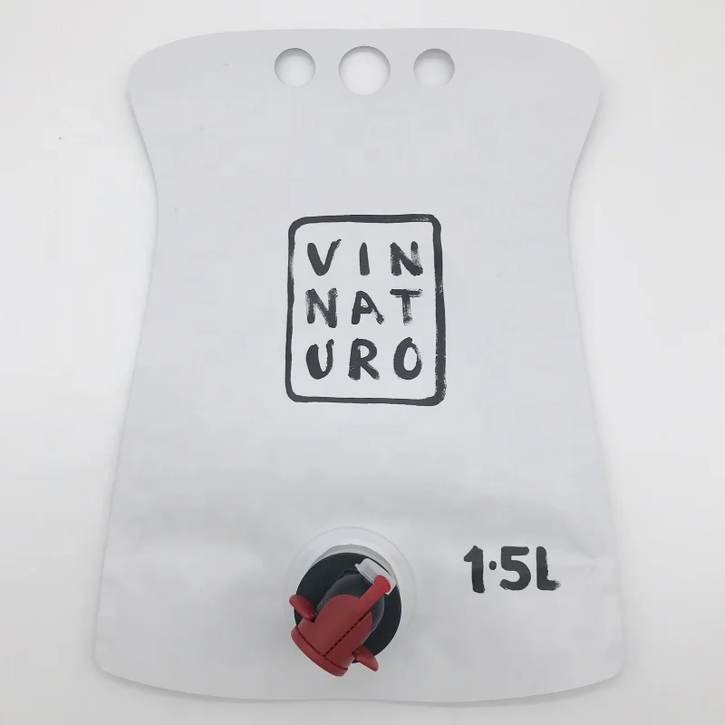 5l bag in box wine dispenser juice, water, oil bag-in-box with tap valve Aluminum foil wine bag