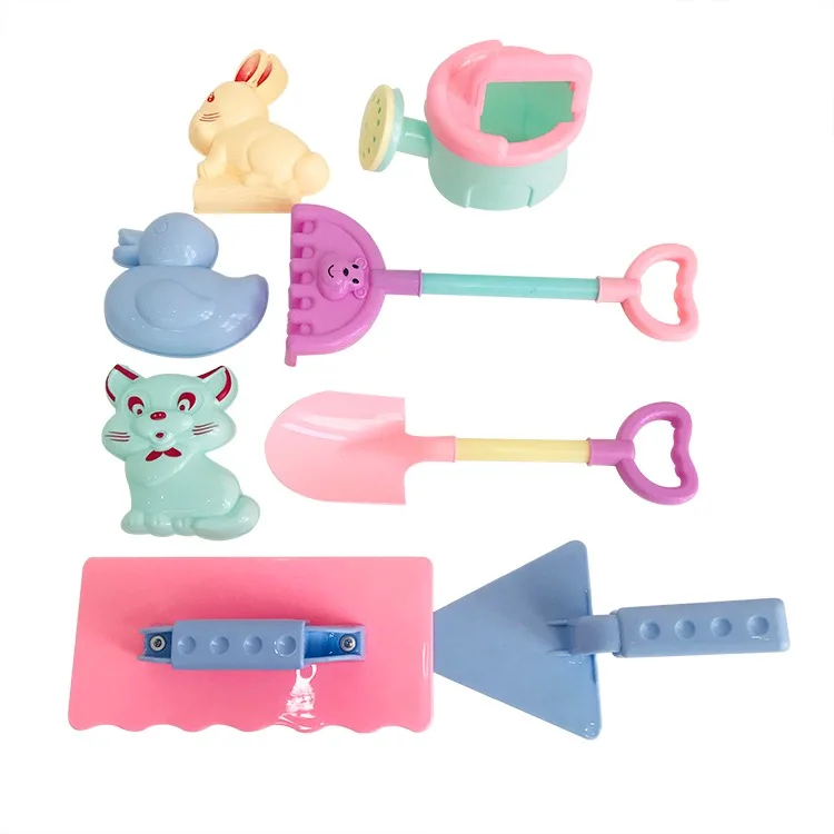 2021 Hot Sale Plastic Multicolour Sand Beach Trolley Toys Set for Kids