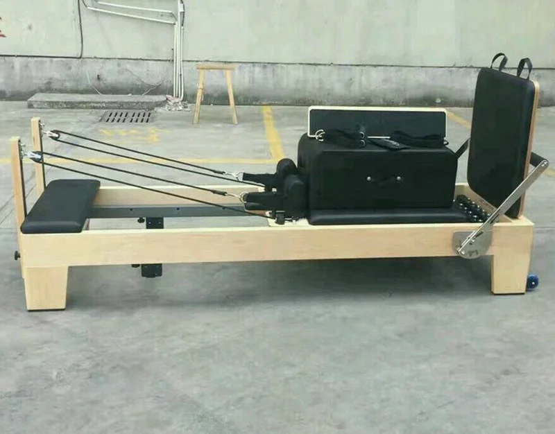 
Wood Pilates Reformer Cadillac Machine with Full Trapeze Combination Pilates Studio Combo Cadillac Reformer Machine SRP07 