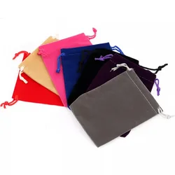 5x7cm mix color Soft Velvet Jewelry Pouches Drawstring Packaging Bags for Rings Necklace Earrings Stud Bracelets Bangle Gift