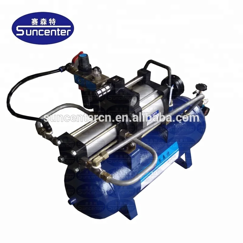 Quality Assurance Single acting 580 psi Pressure Air Driven Air Amplifier system with 40L storage Tank